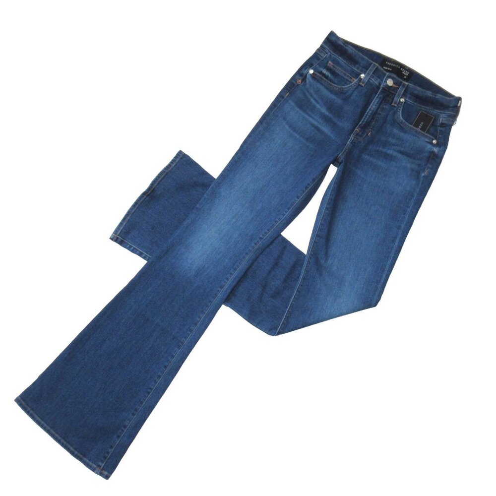 NWT Veronica Beard Beverly in Bright Blue High Rise Skinny Flare Jeans 32